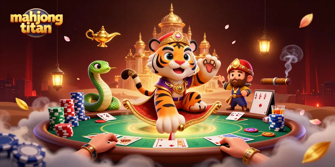 Engage with Mahjong Titan as the tiger sultan explores a vivid gambling adventure in a fantasy atmosphere.