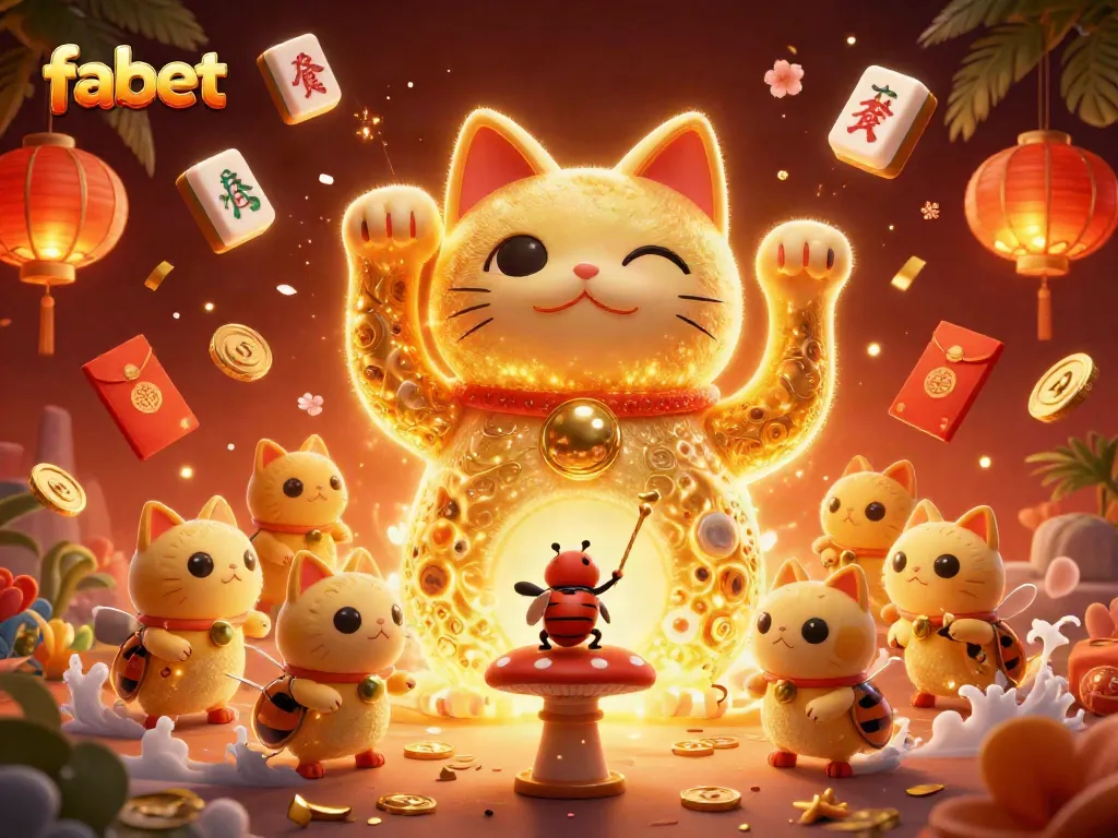 Experience the magic of fabet with dynamic 3D illustrations of lucky symbols and vibrant colors.