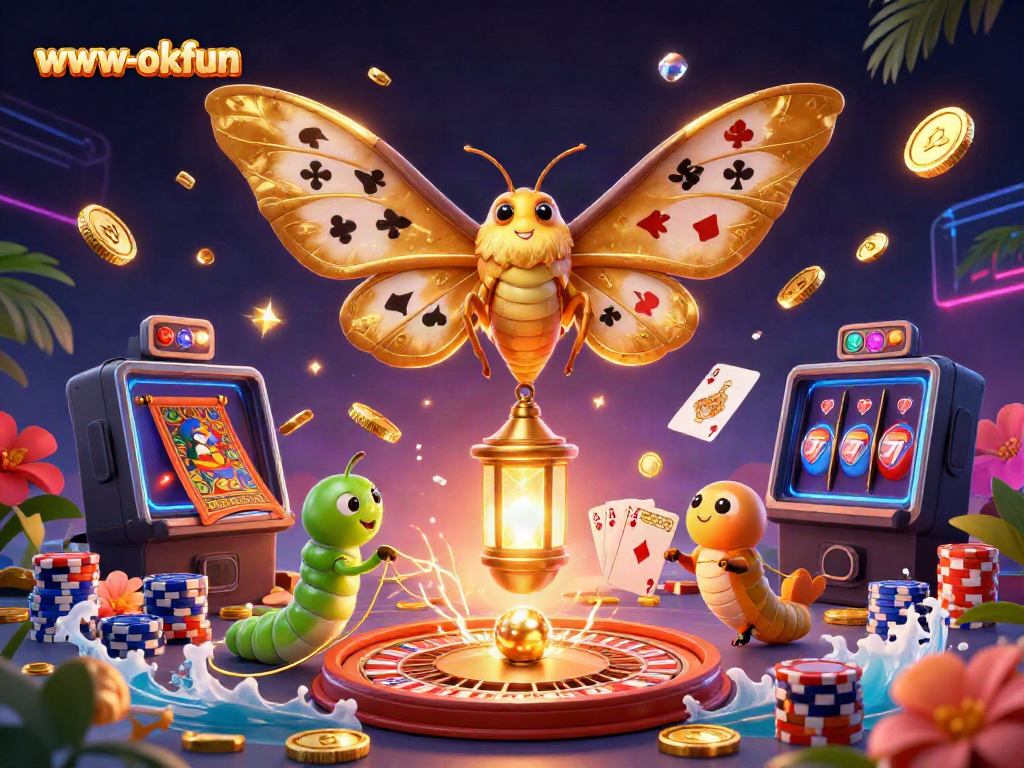Experience thrilling gameplay with elegant graphics from www-okfun showcasing a vibrant casino scene.