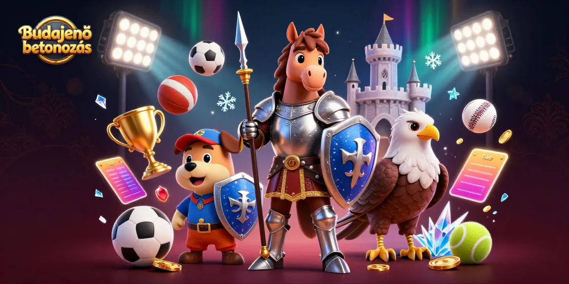 Experience Budajenő betonozás in this vibrant sports-themed 3D illustration with dynamic action elements.