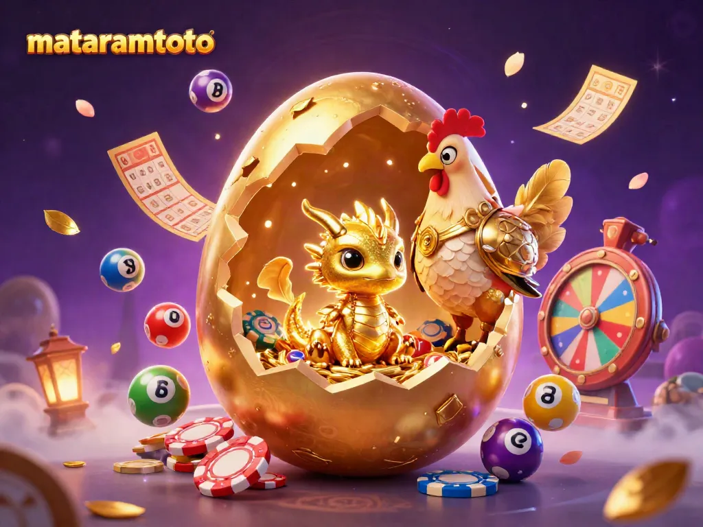 Experience mataramtoto's thrilling gaming with a scene of a golden dragon and dynamic gaming elements.