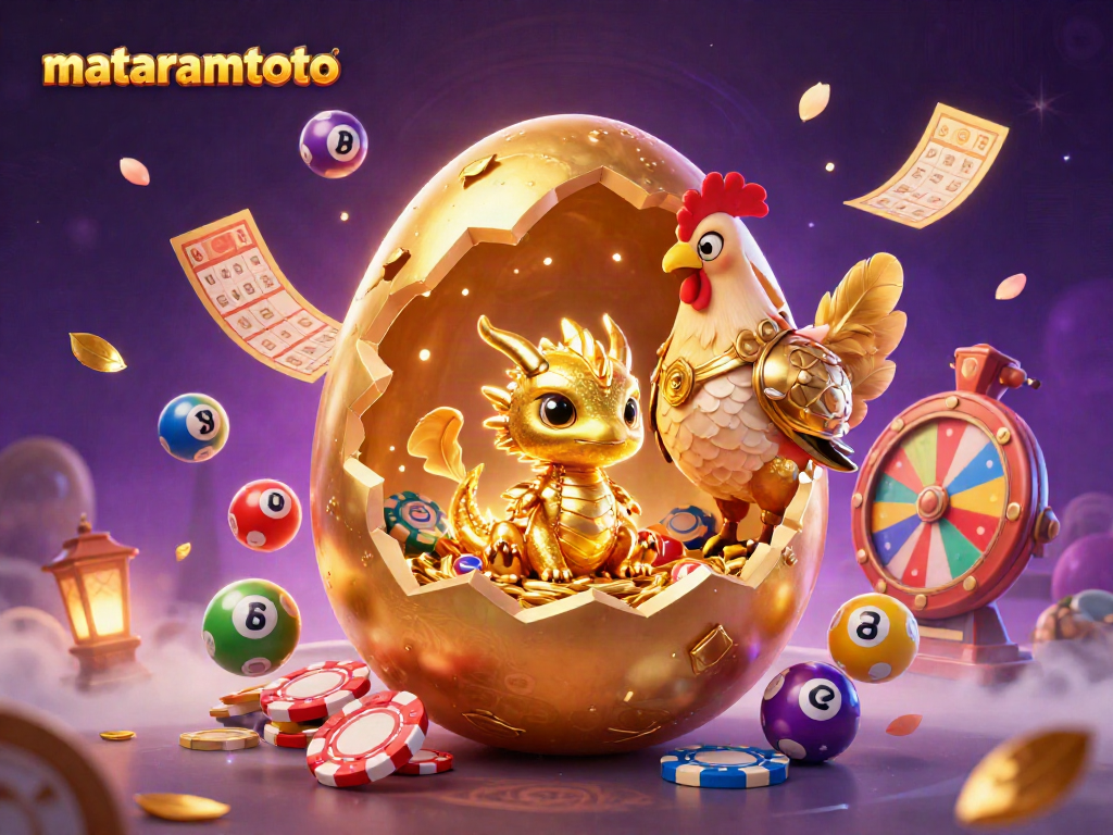 Experience mataramtoto's thrilling gaming with a scene of a golden dragon and dynamic gaming elements.