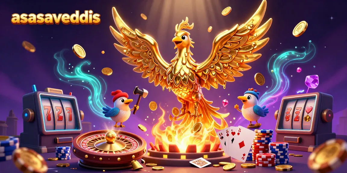 Experience the excitement of asasavedis with golden phoenix and dynamic casino elements in a vibrant 3D scene.