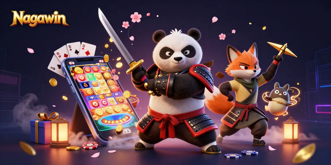 Nagawin offers thrilling slots with fierce animated characters like samurai panda, engaging in exciting gameplay.