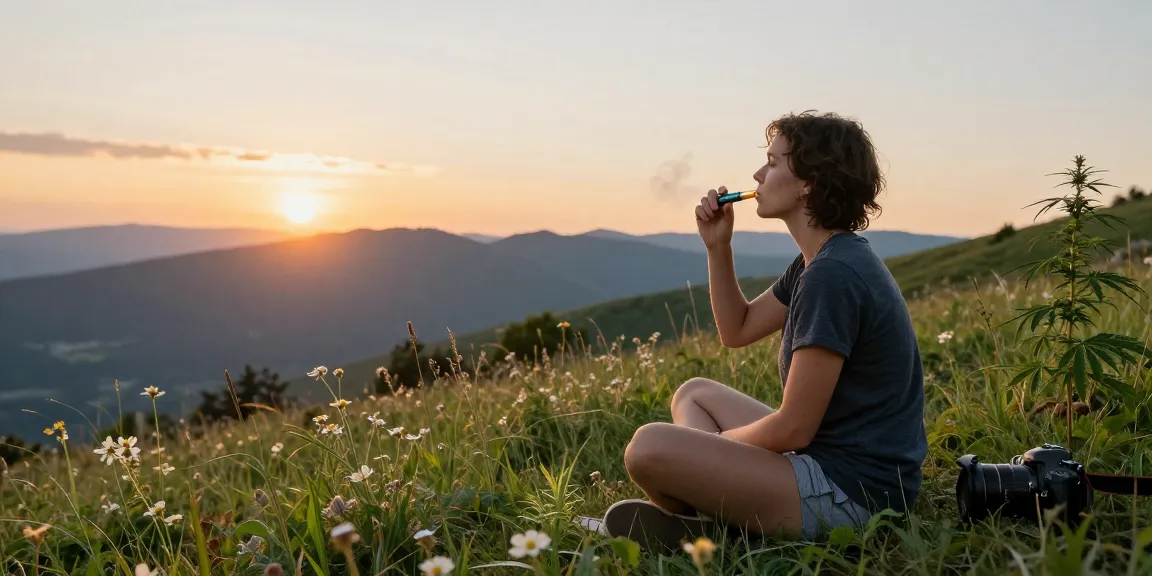 thc vape uk in a natural setting with organic hemp plant, promoting wellness and relaxation.
