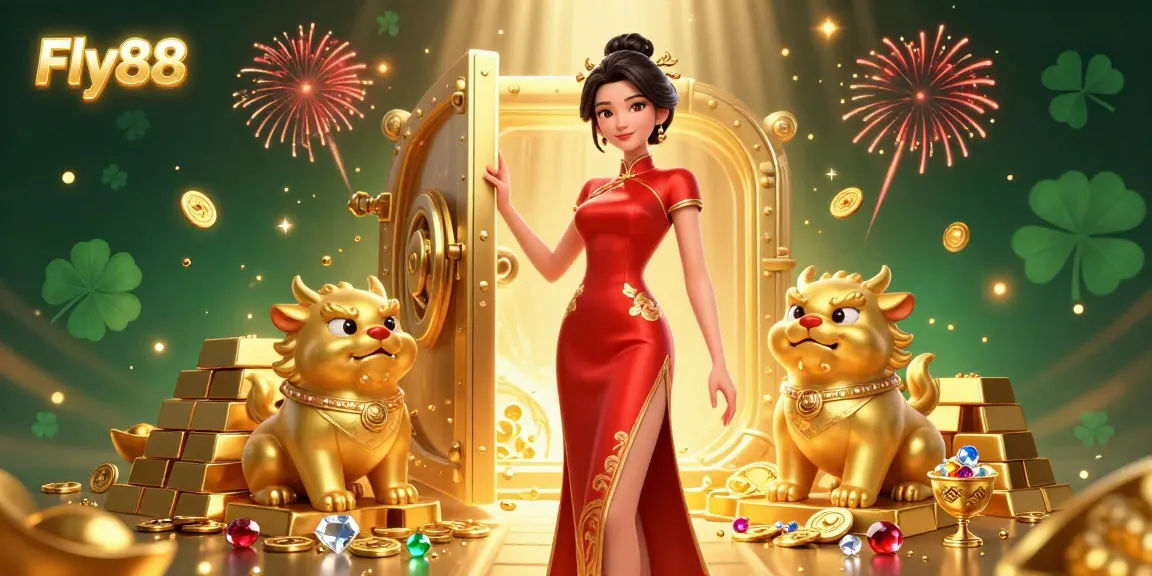 Experience thrilling gameplay with Fly88 as lucky charms and vibrant treasures light up the casino scene.
