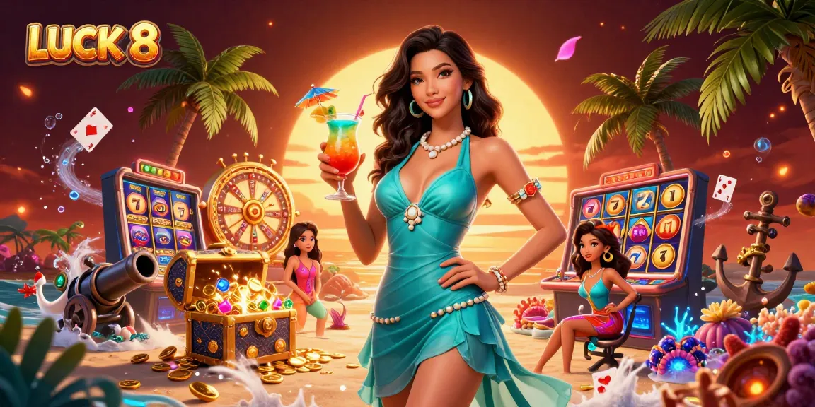 Experience LUCK 8 with vibrant casino elements, featuring lush graphics and captivating gameplay.