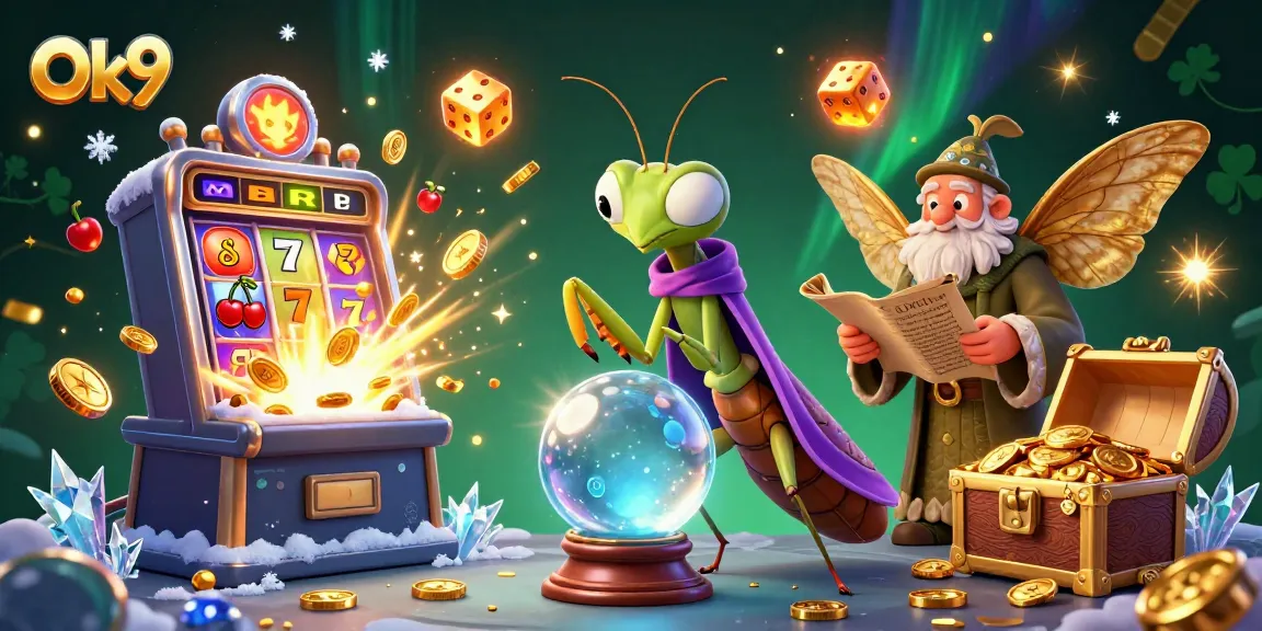 Engage with Ok9's interactive slot experience featuring vibrant characters and exciting game elements.
