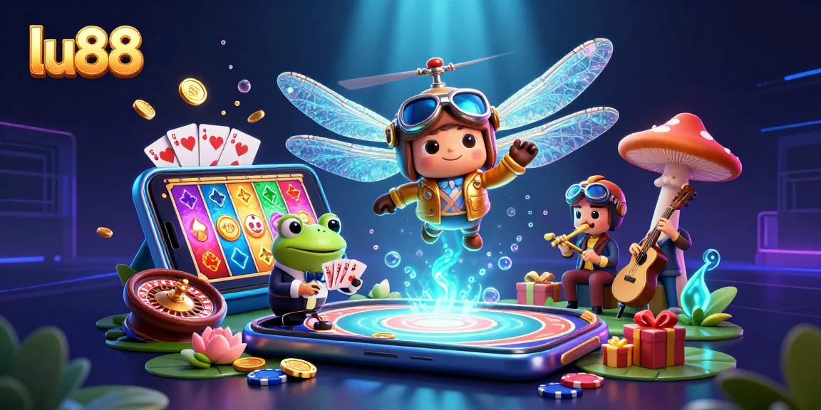 Experience thrilling gameplay at lu88 with a vibrant 3D casino scene featuring interactive gaming elements.