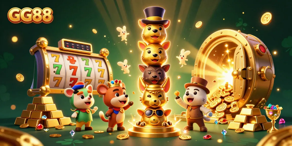 Spin the reels with GG88 for thrilling jackpot wins in a vibrant casino scene.