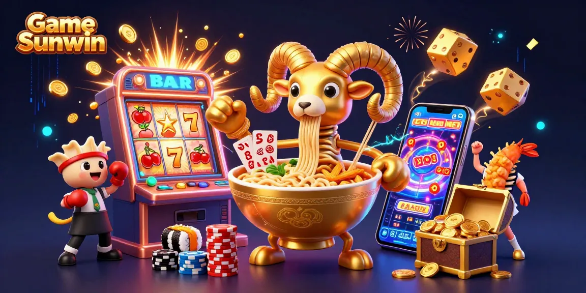 Experience the excitement of Game Sunwin with vibrant 3D animation showcasing dynamic casino elements and characters.