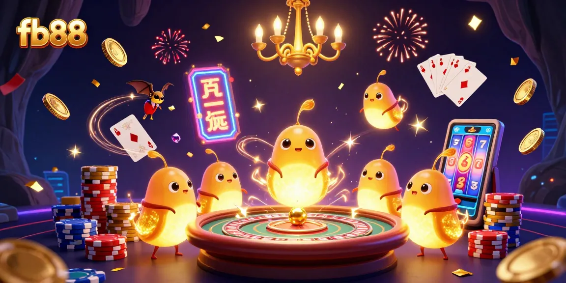 Experience thrilling gaming with fb88's vibrant casino scene showcasing engaging characters and dynamic elements.