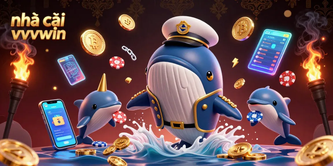 Engage with exciting action at nhà cái vvvwin, where majestic sea creatures and brilliant cryptocurrency elements meet.