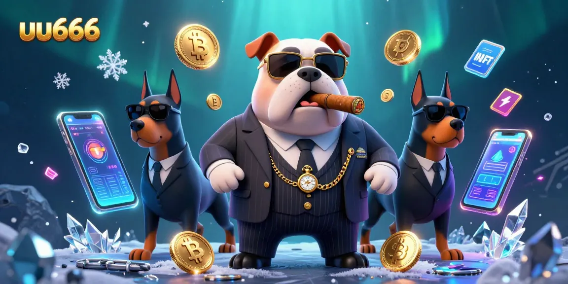 Experience thrilling wins at uu666 casino with a vibrant 3D scene showcasing a mafia bulldog and riches!