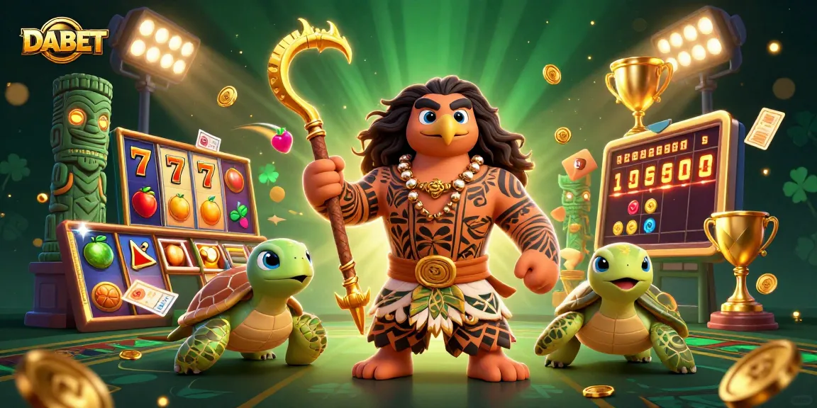 DABET enhances excitement with vibrant 3D illustration of a hawk demigod, slot reels, and golden elements.