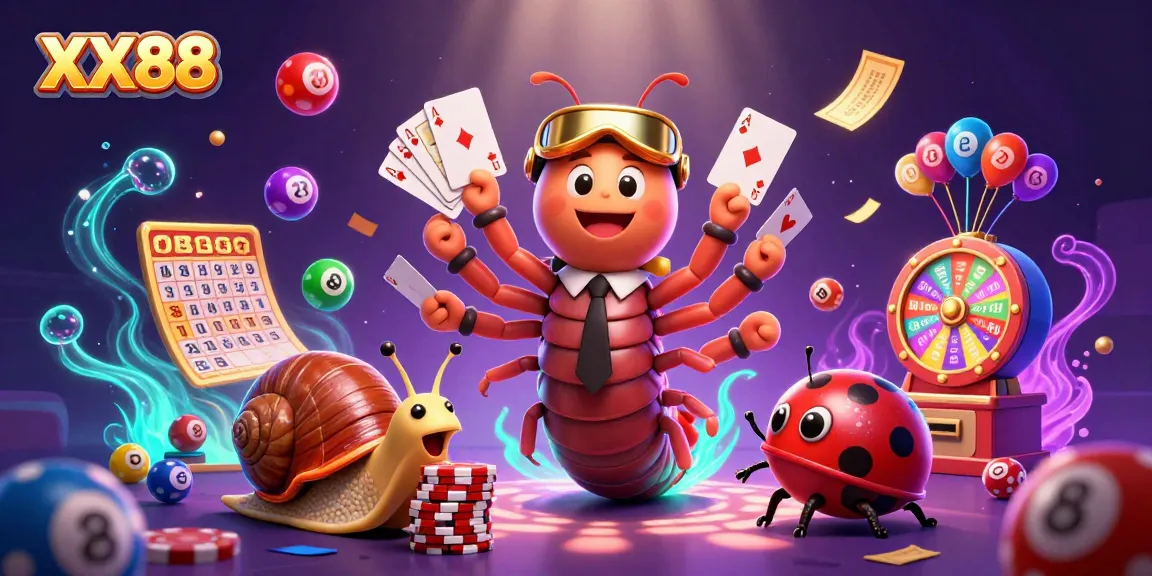 Experience dynamic gaming action with XX88, featuring exciting characters and vibrant casino elements in play.