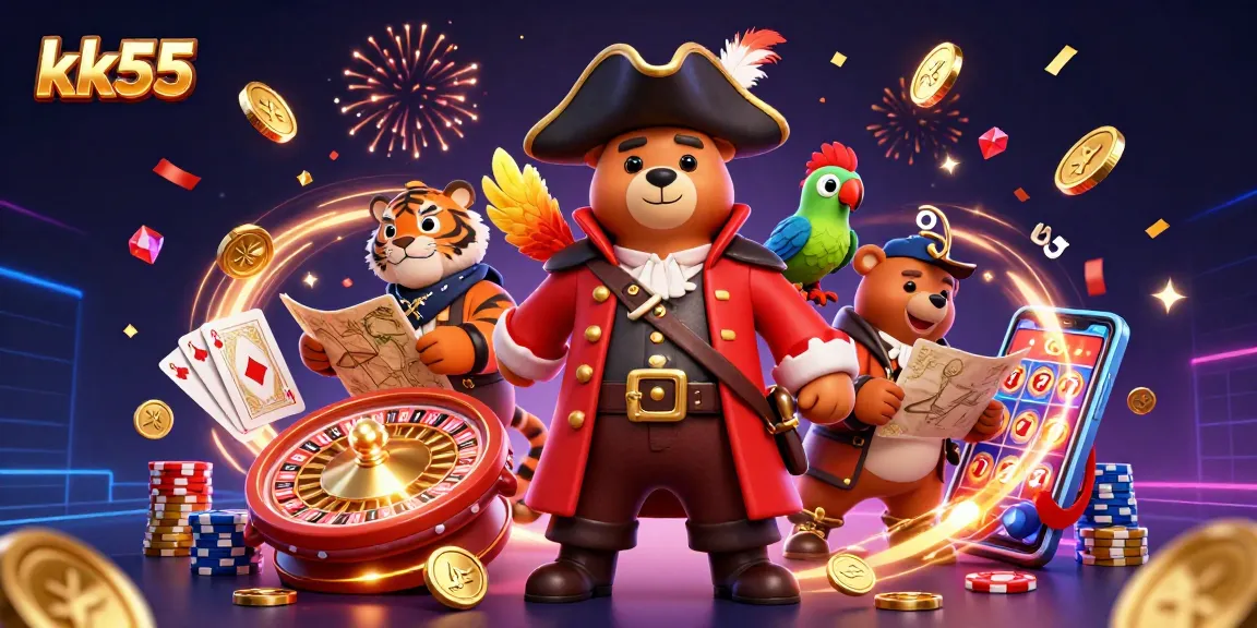 Experience thrilling casino adventures at kk55 with vibrant characters and exciting gaming elements.