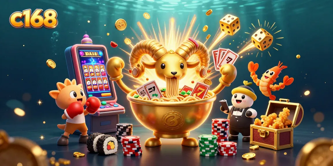 C168 engages users with vibrant casino games and dollar-bursting entertainment in a lively scene.