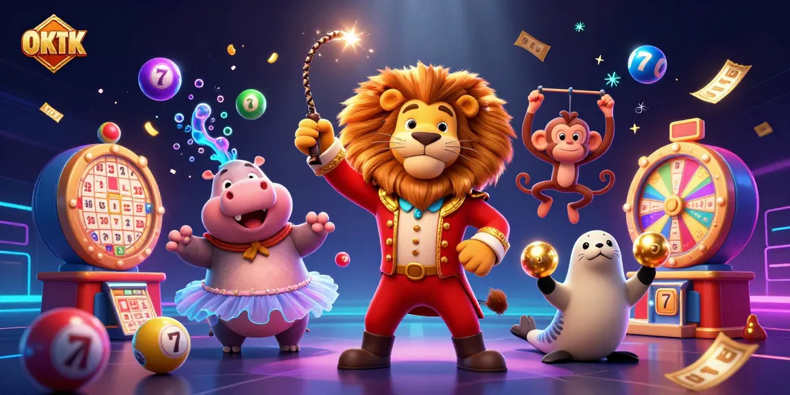 Experience the thrill of OKTK with vibrant characters and dynamic casino elements.