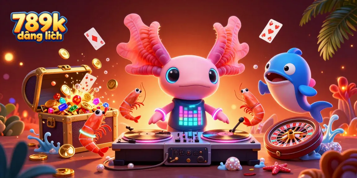 Join the excitement of 789k đăng nhập with vibrant casino characters in an underwater gaming scene.