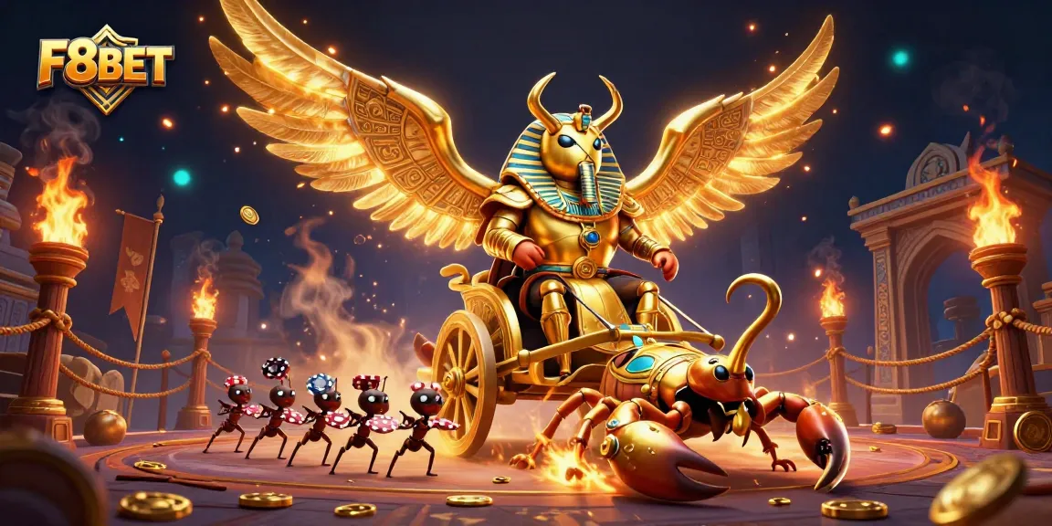 Join the thrilling F8BET adventure in an ultra-detailed casino world of golden symbols and wild action!