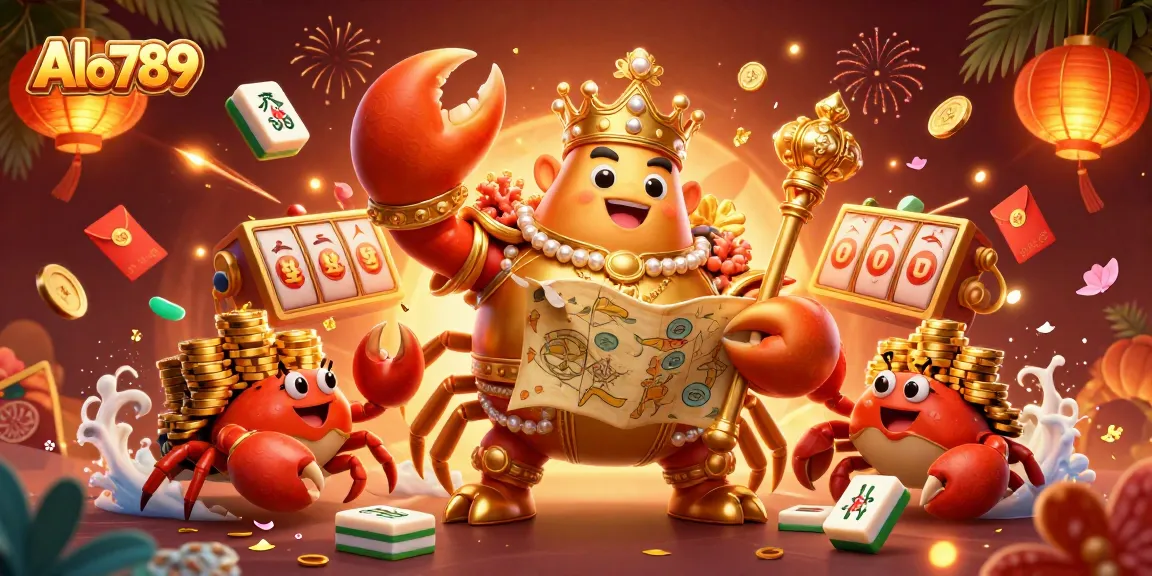 Experience winning strategies at Alo789 with vibrant casino-themed elements scattered throughout the scene.