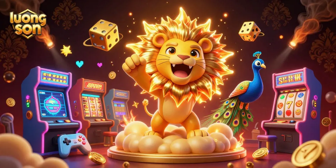 Experience thrilling action with luong son as the golden lion roars on a vibrant casino platform.