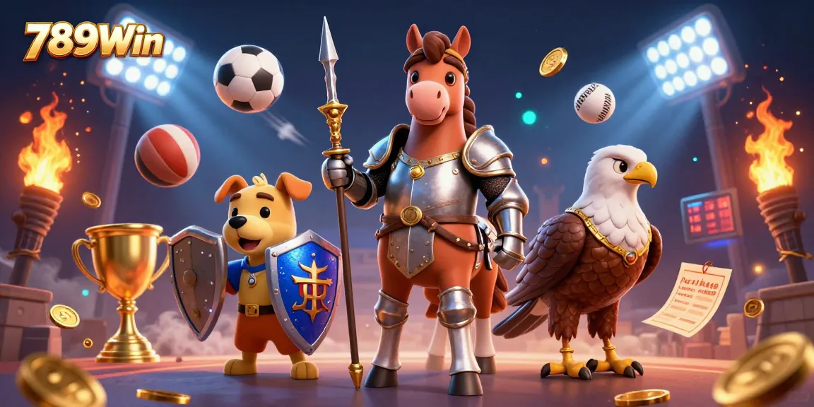Experience thrilling moments at 789Win with 3D cartoon characters depicting dynamic gambling scenes.