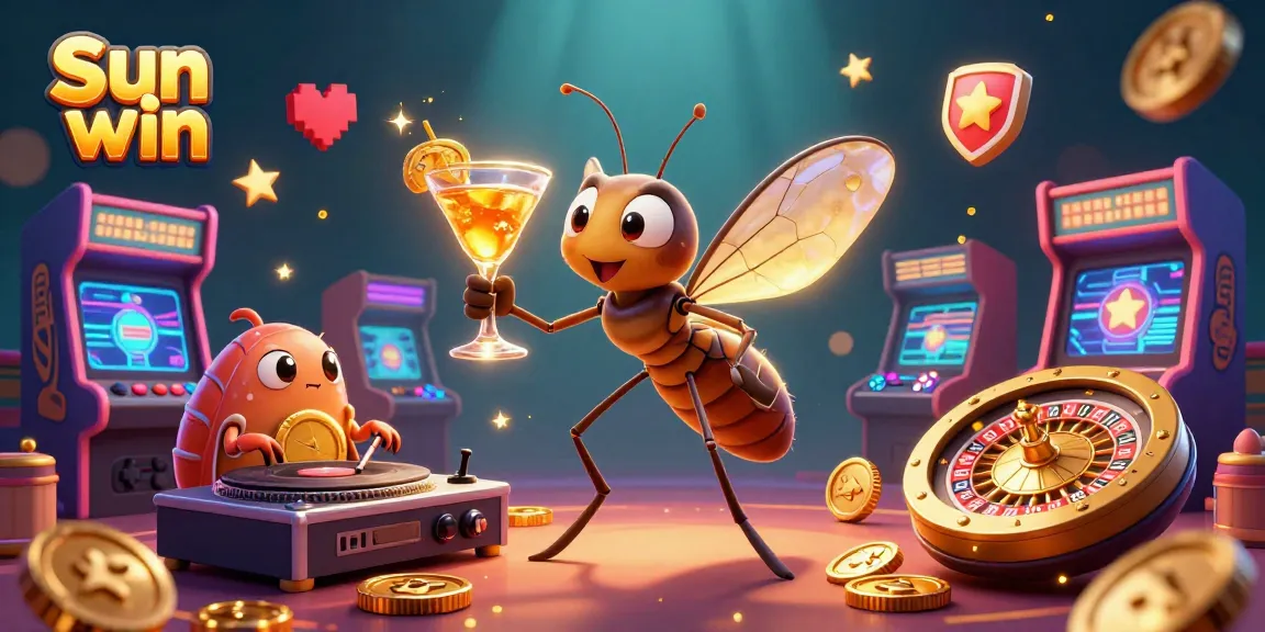 Play with exciting chances to win at Sun win in a vibrant 3D casino experience featuring animated characters.