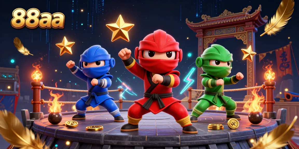 Engage in thrilling adventures with 88aa as ninja chameleons compete in a cinematic casino showdown.