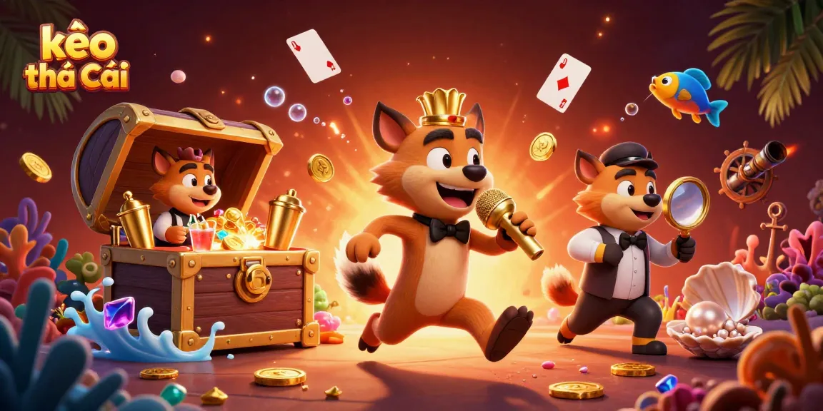 Experience the thrill of kèo nhà cái in this vibrant cartoon casino scene featuring energetic hyenas.
