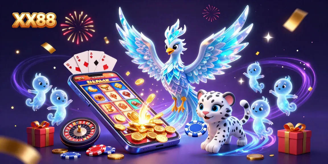 Engage with XX88's colorful casino experience featuring vibrant characters and games.