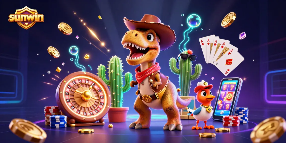 Experience thrilling slots with sunwin in a captivating casino scene, showcasing colorful gameplay elements.