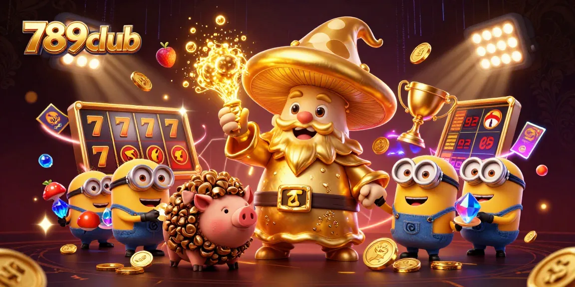 Experience thrilling wins at 789club with golden magic, slots, and vibrant casino elements.