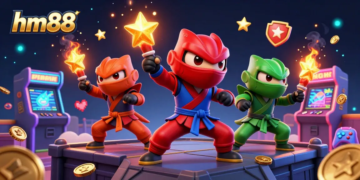 Experience thrilling gameplay at hm88 with 3D chameleons showcasing casino excitement in a vibrant setting.