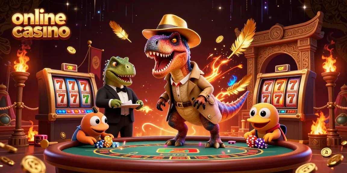 Win big at this online casino with an epic blackjack scene full of vibrant characters and excitement.
