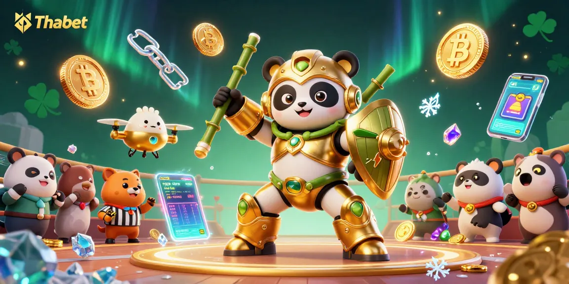 Engage with Thabet's dynamic casino experience filled with vibrant gaming elements and cheering animal fans.