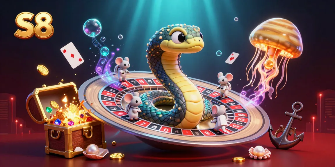 S8 engages users with vibrant visual excitement of betting and gaming on a cartoon space-like setting.