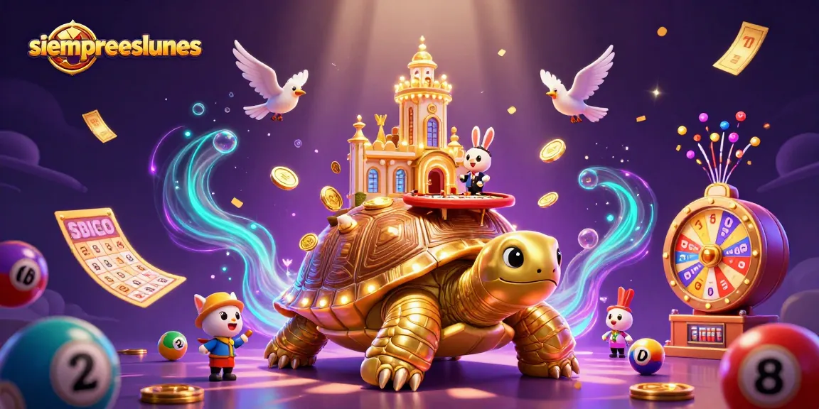 Experience the excitement of siempreeslunes with a lively casino scene featuring a golden tortoise and dynamic game elements.