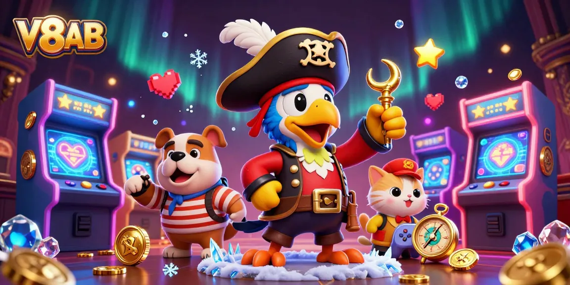Experience excitement at V8AB with pirate-themed gambling adventures and vibrant 3D visuals.