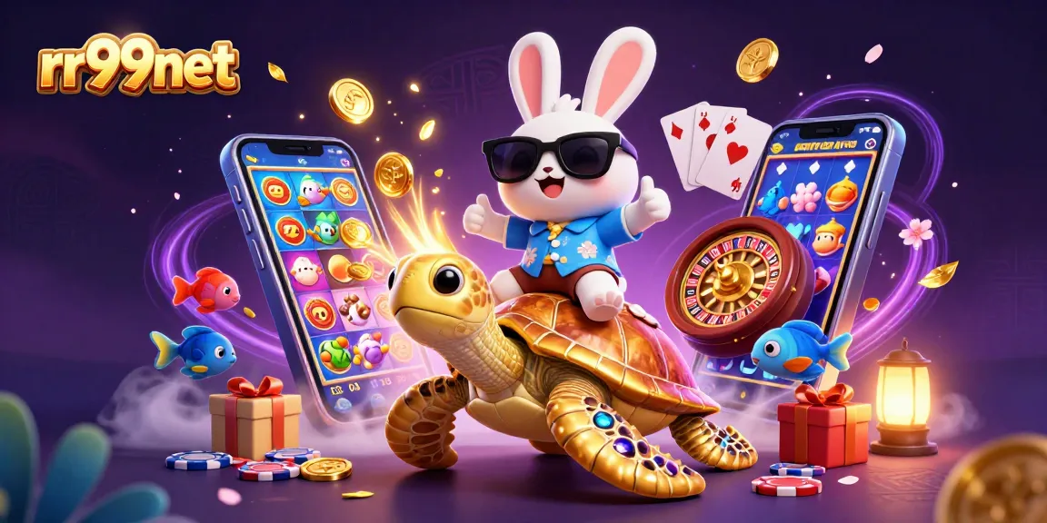 Experience exciting gaming action at rr99net with a vibrant casino illustration featuring lucky symbols.